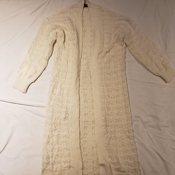 MNG Long Knitted Cardigan Robe Size M - Picture 3 of 4